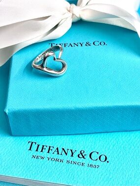 Authentic Tiffany & Co Elsa Peretti Open Heart Ring Size 4.5